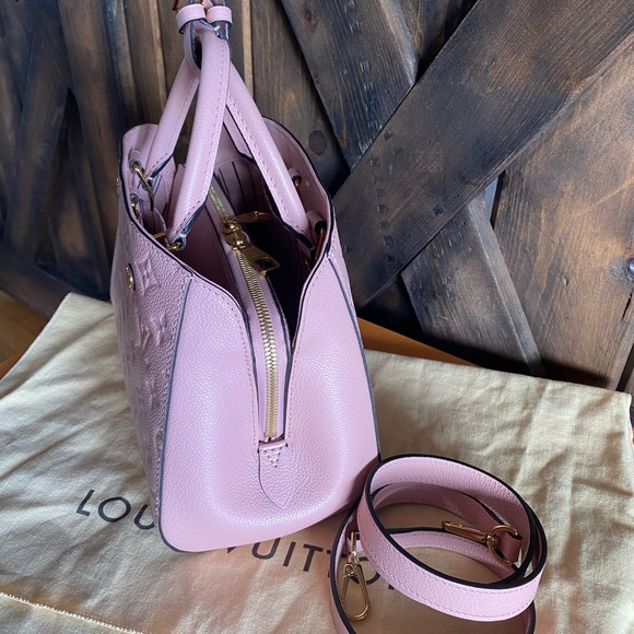 TRADING❤️Louis Vuitton Montaigne BB Rose pink leather crossbody - Picture 10 of 15